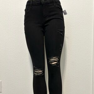Old Navy Black Distressed Skinny Jeans